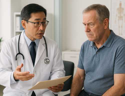 Doctor discussing BPH symptoms with patient