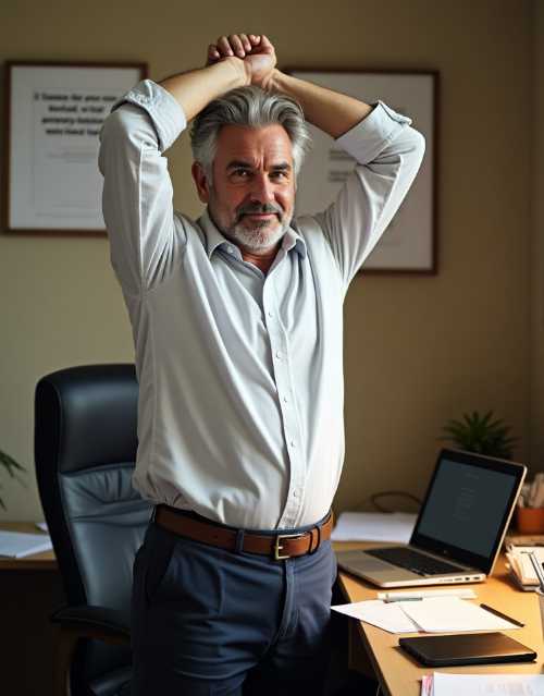 desk stretching