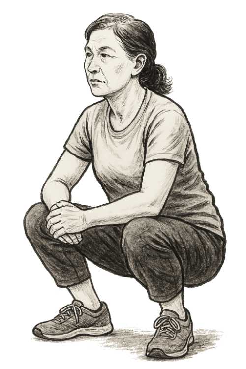 Female in Squat Posture