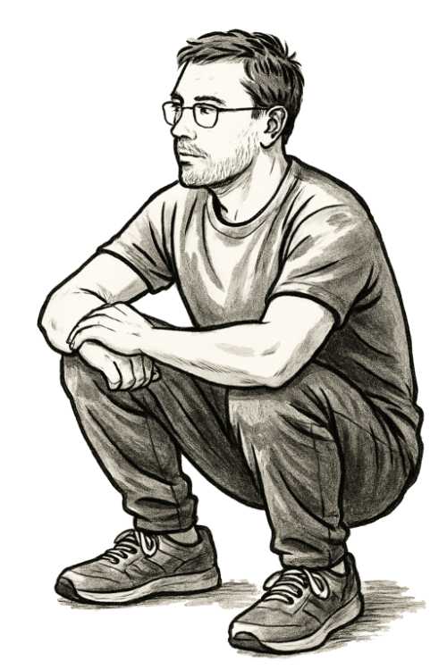 Male in Squat Posture