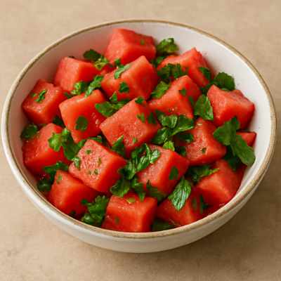 Watermelon with Mint Salad