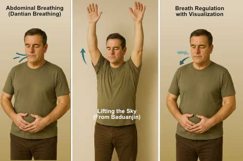 three qigong exercises